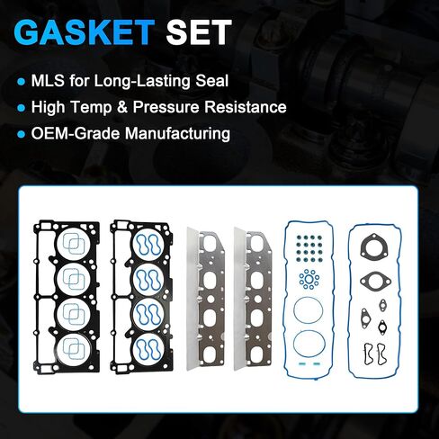 AUCERAMIC 53022263AF MDS طقم رافع عمود الحدبات مع مجموعة حشية الرأس مناسبة لـ 2009-2019 Ram 1500 Hemi 5.7L استبدال 53021728AE HS26423PT in Kuwait