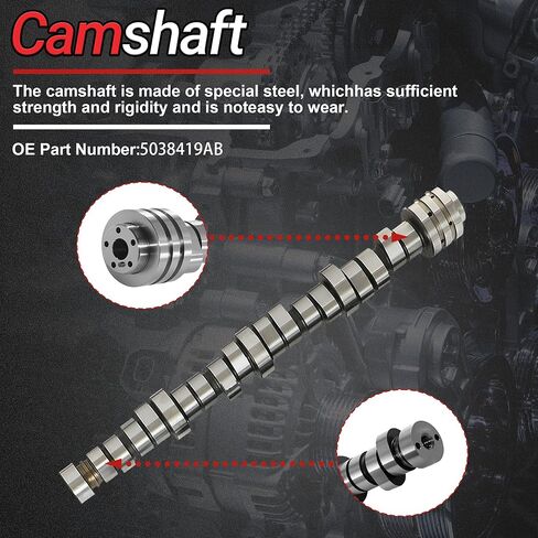 MDS 6.4 Hemi Camshaft Lifters Kit with Full Gasket Set Fit for Jeep Grand Cherokee Dodge Challenger Charger Chrysler 300 6.4L V8 2012-2019 OE#53022314AD HS26568PT in Kuwait