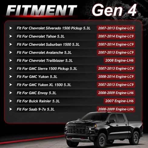 5.3 LS Gen4 AFM DOD Camshaft Lifters Kit with Overhaul Rebuild Kit & Head Bolt Fit for Chevy Silverado 1500 Suburban GMC Sierra 1500 Yukon Envoy Buick Isuzu LC9 LH6 5.3L 2007-2013 OE#12625436 in Saudi Arabia