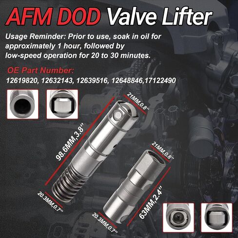 5.3 LS Gen4 AFM DOD Camshaft Lifters Kit with Overhaul Rebuild Kit & Head Bolt Fit for Chevy Silverado 1500 Suburban GMC Sierra 1500 Yukon Envoy Buick Isuzu LC9 LH6 5.3L 2007-2013 OE#12625436 in Kuwait