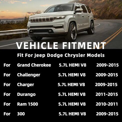 5.7L MDS HEMI Lifters طقم عمود الحدبات مجموعة سلسلة التوقيت مجموعة حشية الرأس مناسبة لكرايسلر 300 لدودج تشالنجر دورانجو لسيارة جيب جراند شيروكي 5.7L V8 2009-2015 HS26423PT 90750S OS21077 53022372AA in Kuwait