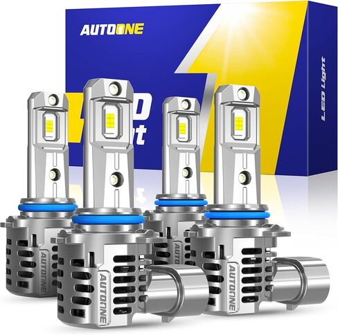 مصابيح AUTOONE 9003 H4 HB2 LED 50000LM لهالوجين السيارات، توافق 99%، التوصيل والتشغيل، عمر أطول 70,000+H in Kuwait