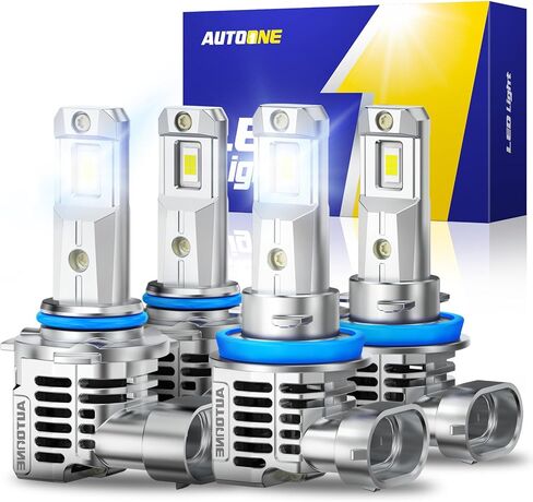 AUTOONE 9003 H4 HB2 LED Bulbs 50000LM for Automotive Halogen, 99% Compatibility, Plug-N-Play, 70,000+H Longer Lifespan in Saudi Arabia