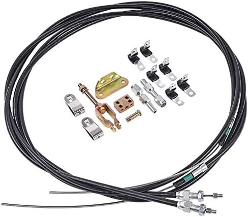 طقم كابل فرامل الطوارئ العالمي من JEGS | يعمل مع فرامل قرصية أو طبلة | تصميم مقطوع للطول | 96 بوصة. طول السكن | 108 بوصة. طول الكابل | يتضمن أدوات التركيب in Kuwait