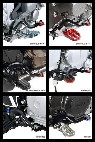 ZETA Racing Dirtfreak ZE90-7032 Trigger Brake Pedal, Red CRF250L/RALLY(MD47) '21-23 Retractable Tip Position Adjustment, Forged Brake Saver Included, Dirt Freak in Kuwait