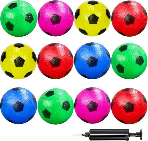 12 Pack Mini Soccer Balls for Kids, 4'' Inflatable Mini Balls for Indoor Outdoor Games, Small Soccer Ball for Pool Beach Garden Sports Game Party Supplies in Kuwait