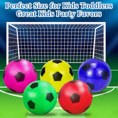 12 Pack Mini Soccer Balls for Kids, 4'' Inflatable Mini Balls for Indoor Outdoor Games, Small Soccer Ball for Pool Beach Garden Sports Game Party Supplies in Kuwait