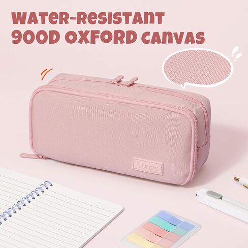 SUNEE Pencil Case, Large Capacity Pencil Pouch, Aesthetic Big Pen Bag 900D Oxford Pen Box for Office Stationery Organizer School Supplies Multifunctional for Teen Boys Girls Women Men, Pink in Saudi Arabia