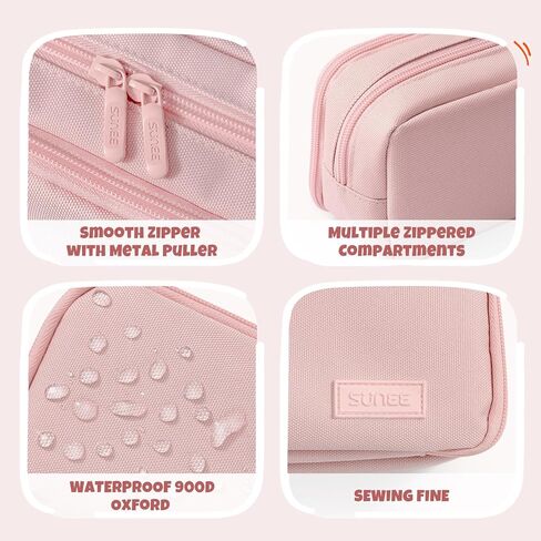 SUNEE Pencil Case, Large Capacity Pencil Pouch, Aesthetic Big Pen Bag 900D Oxford Pen Box for Office Stationery Organizer School Supplies Multifunctional for Teen Boys Girls Women Men, Pink in Saudi Arabia