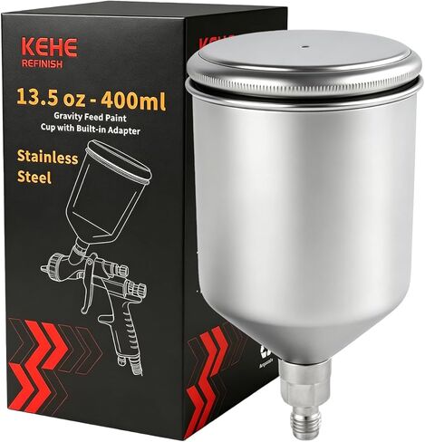 كوب طلاء من الفولاذ المقاوم للصدأ لمسدس الرش، 103# لـ SATA 3000/4000/5000 مع عائلة QCC (خيط شبه منحرف) in Kuwait