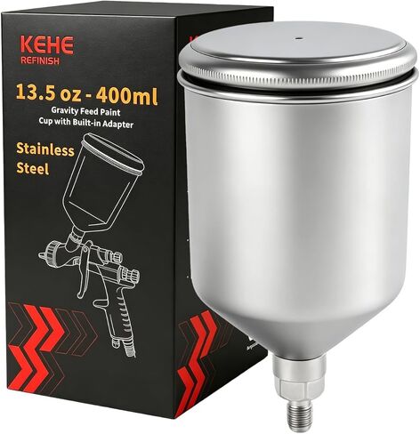 Stainless Steel Paint Cup for Spray Gun,103# for SATA 3000/4000/5000 with QCC Family (Trapezoidal Thread) in Saudi Arabia