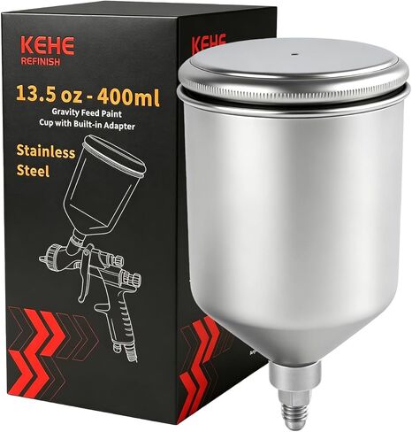 Stainless Steel Paint Cup for Spray Gun,103# for SATA 3000/4000/5000 with QCC Family (Trapezoidal Thread) in Saudi Arabia