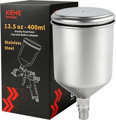 Stainless Steel Paint Cup for Spray Gun,103# for SATA 3000/4000/5000 with QCC Family (Trapezoidal Thread) in Saudi Arabia