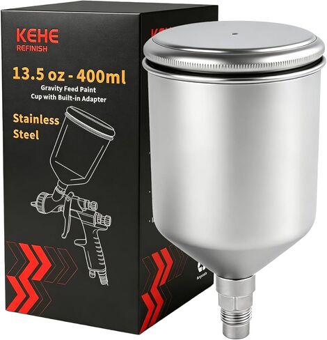 Stainless Steel Paint Cup for Spray Gun,103# for SATA 3000/4000/5000 with QCC Family (Trapezoidal Thread) in Saudi Arabia