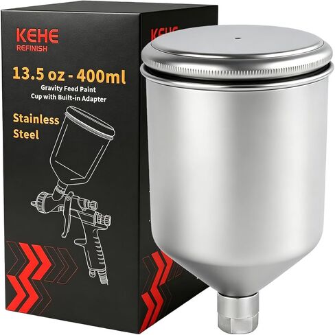Stainless Steel Paint Cup for Spray Gun,103# for SATA 3000/4000/5000 with QCC Family (Trapezoidal Thread) in Saudi Arabia