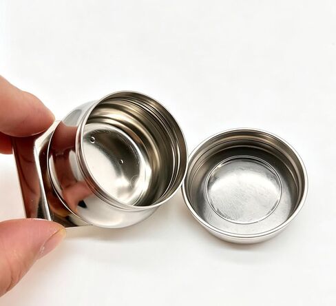 2Pcs Stainless Steel Single Dipper Palette Cup with Screw Lid and Clip Oil Paint Container for Acrylic or Oil Paints in Kuwait