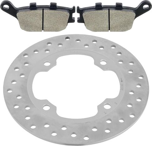 Caltric Rear Brake Disc Rotor with Brake Pad Compatible with Honda VTR1000F Super Hawk 1998 1999 2000-2005 in Kuwait