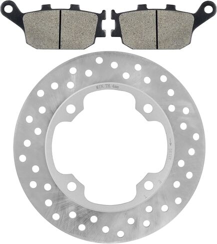 Caltric Rear Brake Disc Rotor with Brake Pad Compatible with Honda VTR1000F Super Hawk 1998 1999 2000-2005 in Kuwait