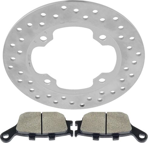 Caltric Rear Brake Disc Rotor with Brake Pad Compatible with Honda VTR1000F Super Hawk 1998 1999 2000-2005 in Kuwait
