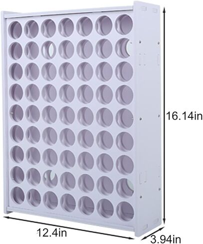 RQG 2 PCS Paint Organizer, 63 Holes Acrylic Paint Storage Holder, Vertical Wall Mounted Paint Organizer for 2oz Craft Paints in Kuwait