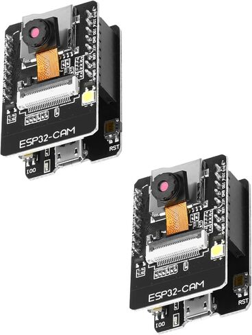 لوحة تطوير ESP32-CAM WF+BT معززة بواجهة هوائي خارجي + وحدة كاميرا OV2640 بدقة 2 ميجابكسل + هوائي ثنائي النطاق 8dBi + كابل IPEX إلى RP-SMA بطول 20 سم in Kuwait