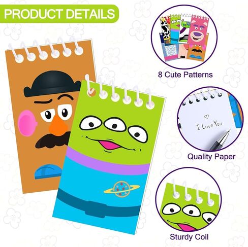 لوازم حفلات أعياد الميلاد المستوحاة من الألعاب، 24 قطعة من دفاتر الملاحظات الصغيرة لهدايا حفلات أعياد الميلاد المستوحاة من الألعاب، حشوات حقائب الهدايا، مكافآت الفصل الدراسي، 8 أنواع in Kuwait