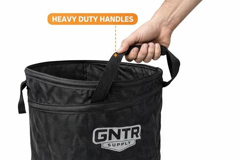 GNTR Supply Deluxe Durable Pop-Up Trash Can – Collapsible Garbage Bin with Zippered Lid for Camping, Home, and Outdoor Use – 30 Gallon in Kuwait
