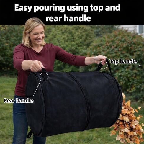 GNTR Supply Deluxe Durable Pop-Up Trash Can – Collapsible Garbage Bin with Zippered Lid for Camping, Home, and Outdoor Use – 30 Gallon in Kuwait