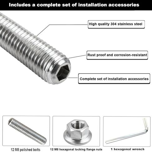 LS Series Stainless Steel Top Cover Stud Kit - Suitable for LSX LS2 LS3 LS6 LS7 4.8/5.3/6.0/6.2L Engines in Kuwait