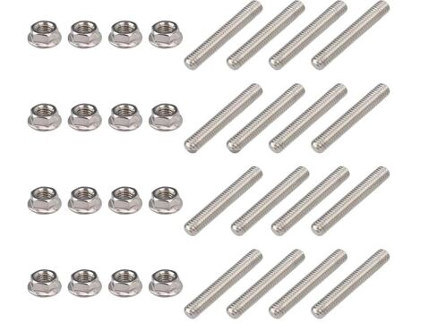 مجموعة ترصيع M8 * 1.25 مجموعة ترصيع وصواميل العادم مناسبة لفورد F150 F250 4.6L 5.4L 1996-2017 الفولاذ المقاوم للصدأ N811313S431 W707747S431 W701706-S2 in Kuwait