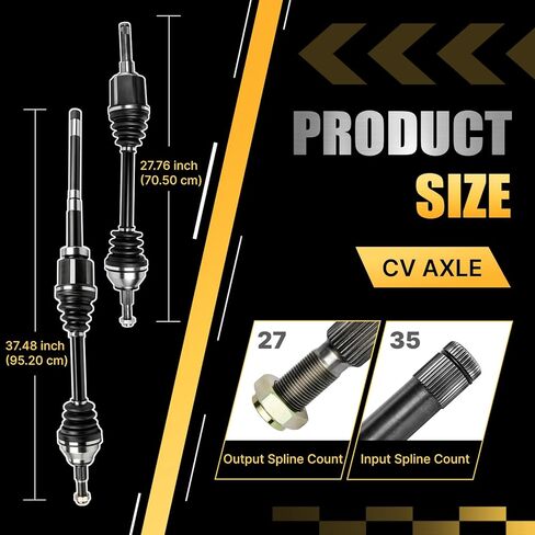 2PCS Front CV Axle Shaft Assembly Compatible with Ford Escape 2013 2014 2015 2016 2017 2018 2019 L4 1.5L 1.6L AWD, Driver and Passenger Side, OE# NCV11164 NCV11167 in Kuwait