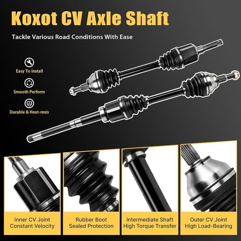 2PCS Front CV Axle Shaft Assembly Compatible with Ford Escape 2013 2014 2015 2016 2017 2018 2019 L4 1.5L 1.6L AWD, Driver and Passenger Side, OE# NCV11164 NCV11167 in Kuwait