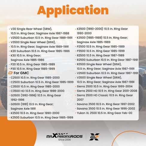 غطاء تفاضلي خلفي maxpeedingrods 697-703 مع حشية ومغناطيس لسيارة شيفروليه سيلفرادو 2500 جي إم سي سييرا 2500 أفالانش 2500 سوبربان C/K2500 C/K3500 Express Savana 2500/3500، 10.5 بوصة 1985-2009 in Kuwait