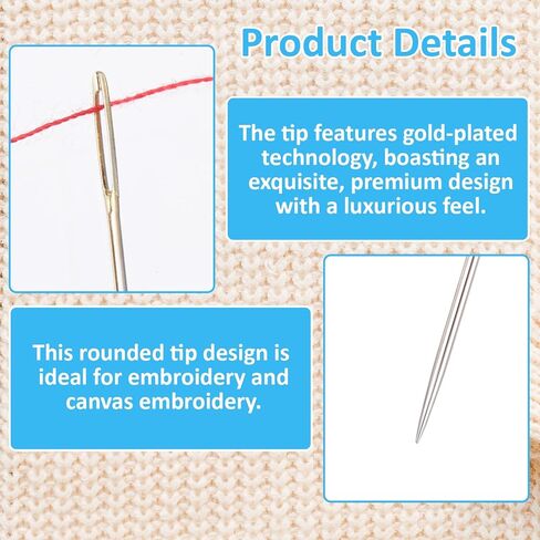 30Pcs Cross Stitch Needles Tapestry Needles 22 & 24 & 26 Large-Eye for Hand Sewing Gauge Blunt Tip Blunt Needle for Cross Stitch and More in Kuwait
