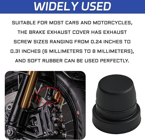 أغطية لولبية لنزيف الفرامل، مجموعة أغطية غبار أغطية تركيب الشحوم، غطاء جذعي للغبار من فرجار الفرامل المقاوم للماء، غطاء زيرك مطاطي للسيارة وسيارات الدفع الرباعي والشاحنات وأنظمة فرامل الدراجات النارية (18 قطعة) in Kuwait
