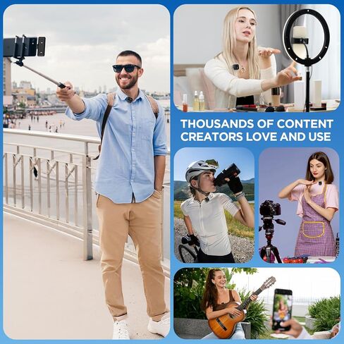 Smedz 2025 Upgraded Wireless Microphone for Android AI Noise Cancelling & Reverb,Dual Mics 20 H Battery Life,Mini Microphone for TikTok, YouTube Vlog in Saudi Arabia