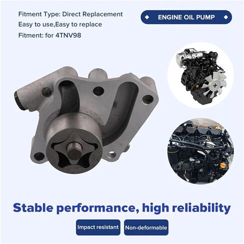 Compatible For Yanmar 4TNV98 Engine Oil Pump Replacement Part 129900-32002 12990032002 Excavator Engine Parts in Kuwait