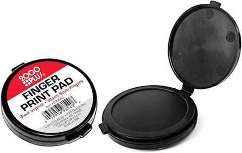 2000 Plus Fingerprint Ink Pad, 2" Diameter, Black Ink, Clean Non-Staining Ink for Fingerprints, Made in USA (098540) in Kuwait