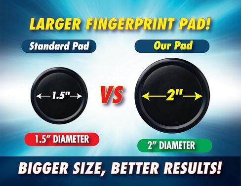 2000 Plus Fingerprint Ink Pad, 2" Diameter, Black Ink, Clean Non-Staining Ink for Fingerprints, Made in USA (098540) in Kuwait