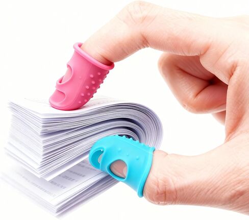 WAKALALA 50 قطعة من واقيات الأصابع السيليكون - 5 ألوان و5 مقاسات (XS-XL) قابلة للتنفس ومضادة للانزلاق للبيانو والكتابة والكروشيه والحرف اليدوية - مقابض أصابع مريحة in Kuwait