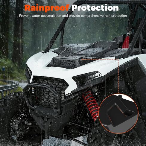 مغرفة غطاء محرك السيارة الأمامي لـ Polaris RZR XP 1000 / XP 4 1000 2024 2025 2026+ الملحقات، غطاء محرك السيارة الأمامي الرياضي الأسود مع فتحة تهوية كبيرة لـ Polaris RZR XP 1000 2024+ in Kuwait
