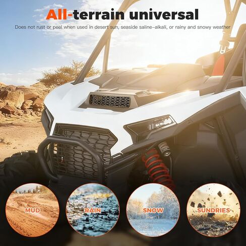مغرفة غطاء محرك السيارة الأمامي لـ Polaris RZR XP 1000 / XP 4 1000 2024 2025 2026+ الملحقات، غطاء محرك السيارة الأمامي الرياضي الأسود مع فتحة تهوية كبيرة لـ Polaris RZR XP 1000 2024+ in Kuwait