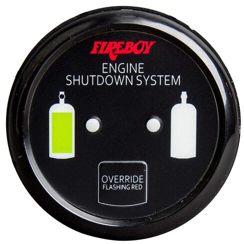 شاشة Fireboy-Xintex Deluxe Helm مع هيكل قياس ورسومات LED وملونة ونظام إيقاف تشغيل المحرك - شاشة عرض بإطار أسود in Kuwait