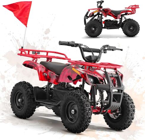 مركبة هوفر هارت الكهربائية، 4 عجلات كهربائية للأطفال، 4X4 رباعية الأوساخ، محرك بدون فرش بقدرة 500 وات مع إطار معدني كبير، فرامل قرصية، زنبرك ممتص للصدمات (أخضر) in Kuwait