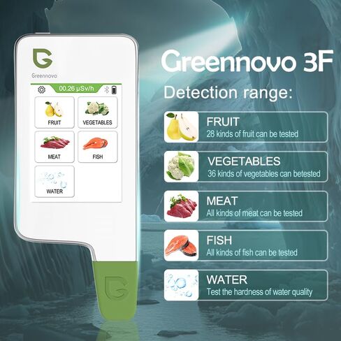 6 in 1 Greentest eco 5 Digital Food Nitrate Tester, High Accuracy Radiation Detector Geiger Counter Water Quality Meter TDS Hardness PPM Analyzer Dosimeter for Vegetable, Fruit, Meat, Fish, Water in Saudi Arabia