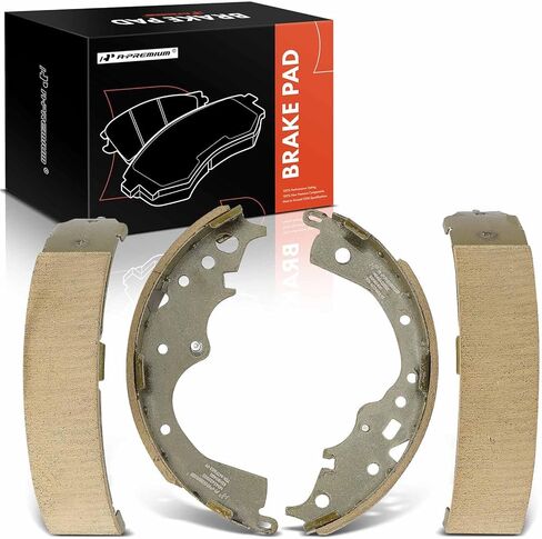 A-Premium Pack of 4 Rear Ceramic Drum Brake Shoes Set Compatible with Toyota Sienna 2004 2005 2006 2007 2008 2009 2010 in Kuwait