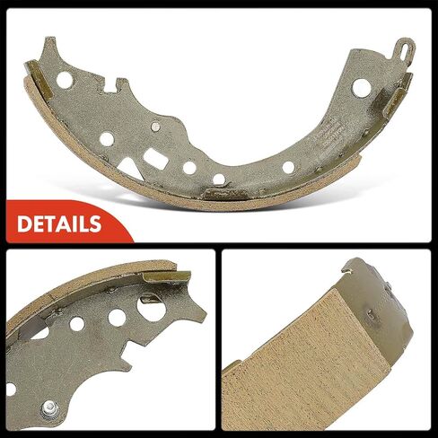 A-Premium Pack of 4 Rear Ceramic Drum Brake Shoes Set Compatible with Toyota Sienna 2004 2005 2006 2007 2008 2009 2010 in Kuwait