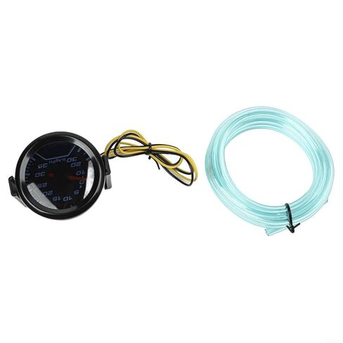 مقياس توربو 52 ملم مع شاشة LED زرقاء، مقياس ضغط السيارة ABS 0-30 رطل لكل بوصة مربعة، مقياس سيارة 12 فولت لتعديل لوحة القيادة، أسود in Kuwait