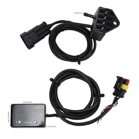 12V Digital Turbo Boost Gauge, LED Display with Pressure Alarm, Universal for 12V Car Vacuum Oil Pressure in Kuwait