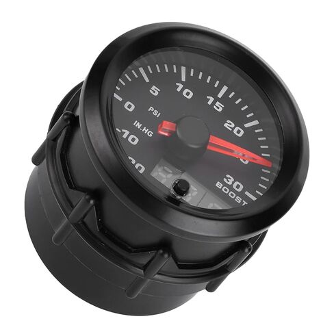 Turbo Boost Gauge, 52mm 2in 7 Colors LED Vacuum Pressure Meter 0-30 in.Hg 0-30PSI Universal Gauge Kit with Digital Display Pointer for All 12V Cars in Kuwait